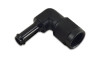 Vibrant -8AN to 3/8in Hose Barb 90 Degree Adapter - Anodized Black vib12027