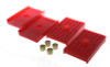 Energy Suspension Leaf Spring Isolators - Red