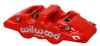 Wilwood Caliper-Aero4-R/H - Red 1.62/1.38in Pistons 1.25in Disc