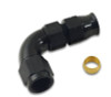 Vibrant 90 Degree 3/8in Tube to Male -6AN Flare Adapter w/ Olive Inserts
