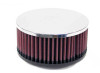 K&N Filter Universal Clamp-On Air Filter 2-1/4in Flange ID 5-1/2in OD 2-1/2in H