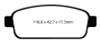 EBC 13+ Buick Encore 1.4 Turbo Yellowstuff Rear Brake Pads