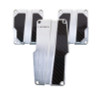 NRG Brushed Aluminum Sport Pedal M/T - Silver w/Black Carbon