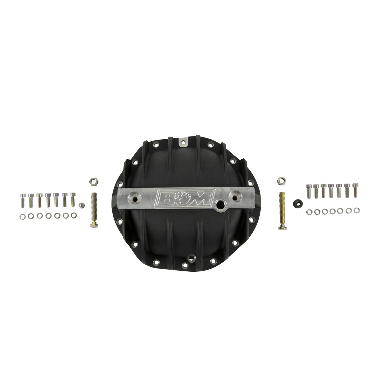 B&M 71505 Hi-Tek Aluminum Differential Cover for GM 9.5-inch 14-bolt - Black - GM 9.5-inch 14-bolt Differential Cover.