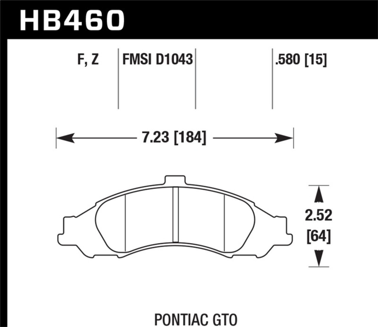Hawk HPS Street Brake Pads HB460F.580