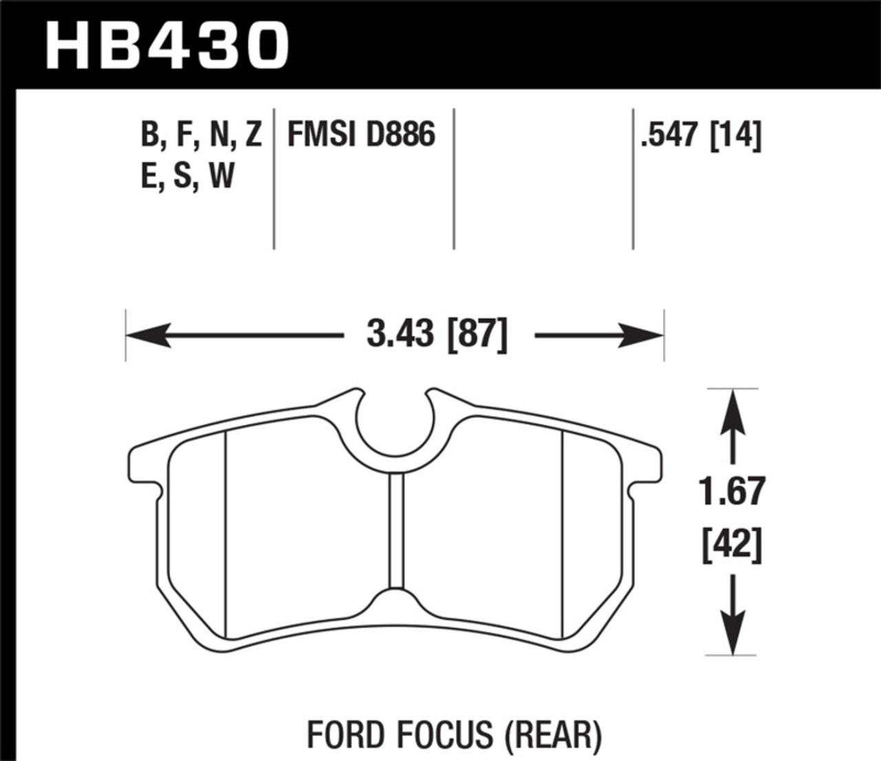 Hawk HP+ Street Brake Pads hawkHB430N