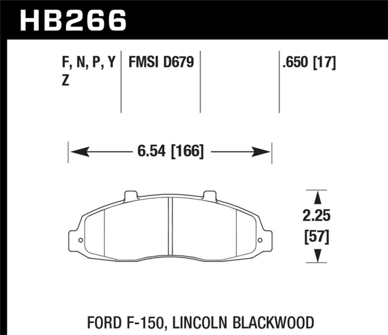 Hawk LTS Street Brake Pads HB266Y.650