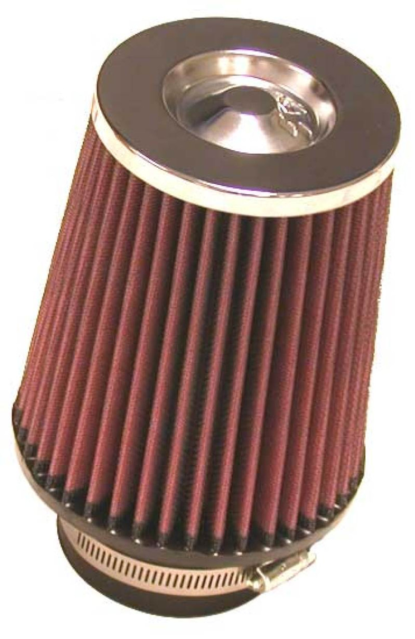 K&N Universal Chrome Filter - Round Tapered 5in Base OD x 4in Top OD x 6in H
