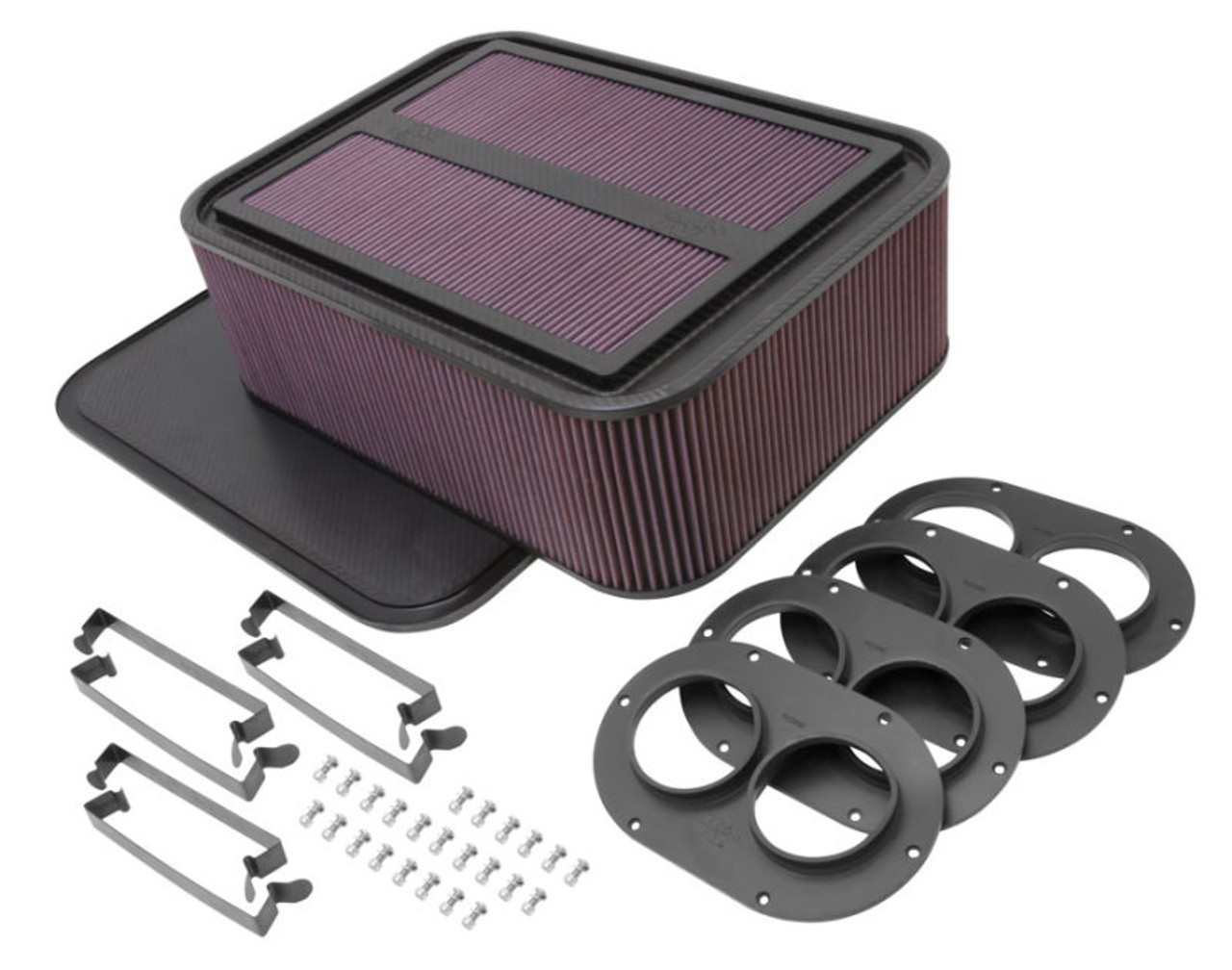 K&N Custom Racing Assembly Generation 2 Carbon Fiber Air Box - Large w/ 2.75in Air Horn