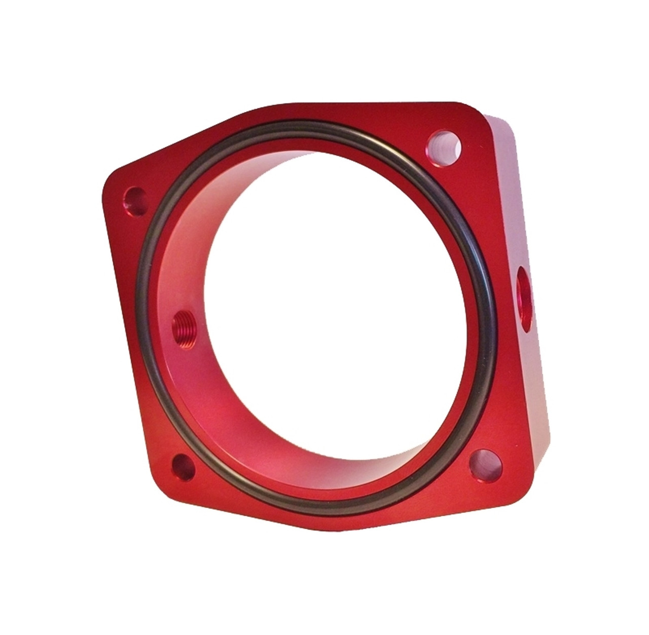 Torque Solution 03-06 Nissan 350Z / 02-09 Nissan Maxima 3.5L V6 Throttle Body Spacer (Red)