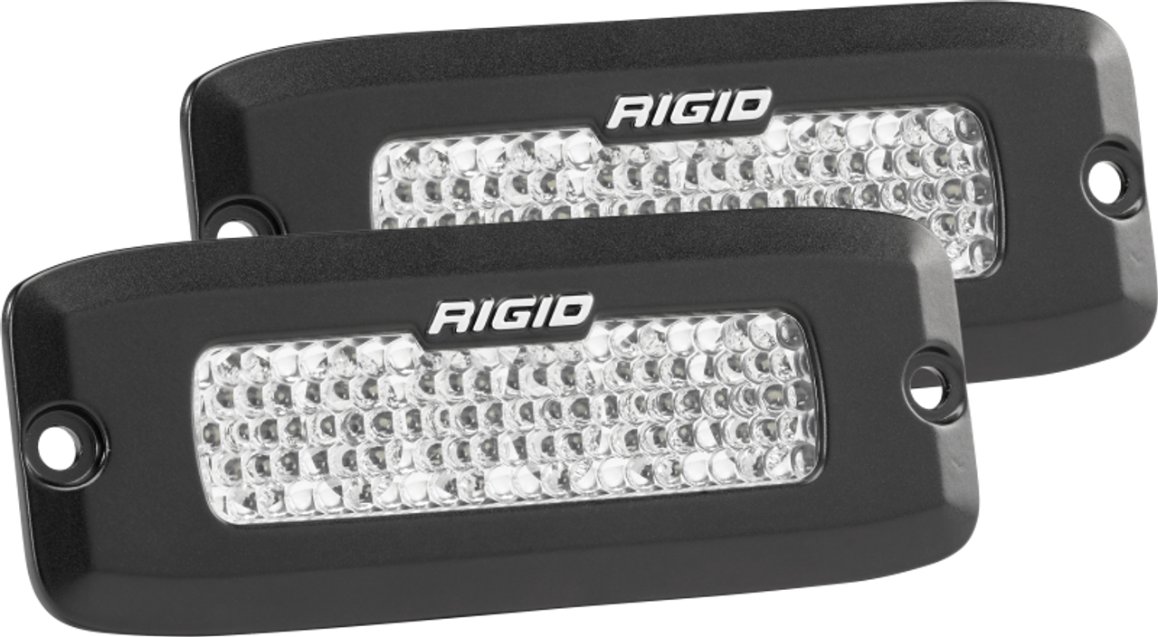 Rigid Industries SRQ2 - 60 Deg. Lens - White - Flush Mount - Set of 2