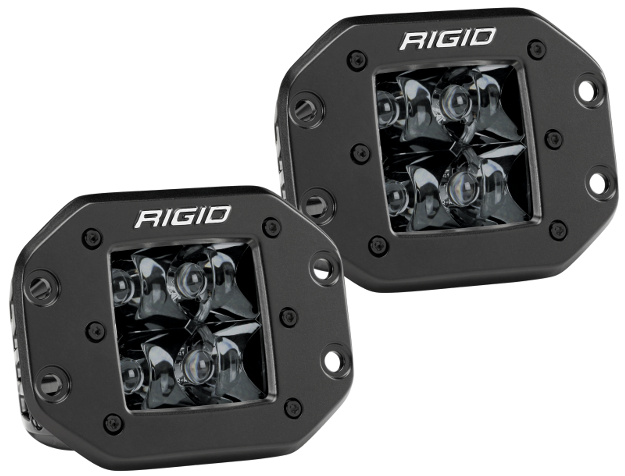 Rigid Industries D2 - Midnight Edition Flush Mount Spot Lights