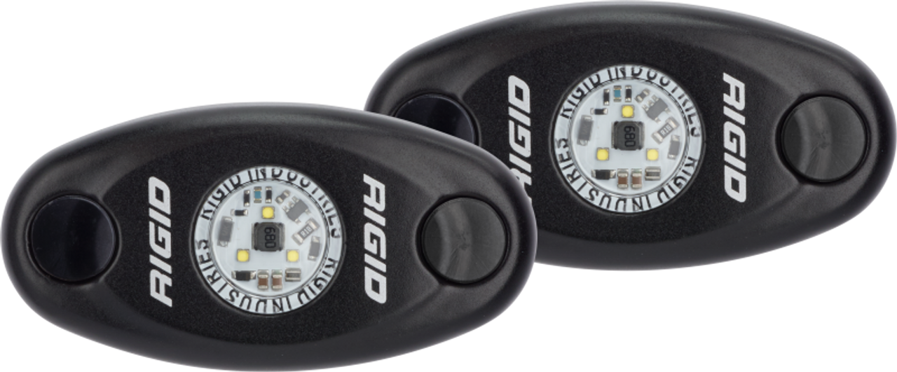 Rigid Industries A-Series Light - Black - High Strength - Natural White - Set of 2