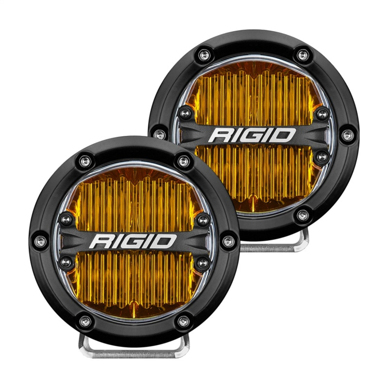 Rigid Industries 360-Series 4in LED SAE J583 Fog Light - Selective Yellow (Pair)