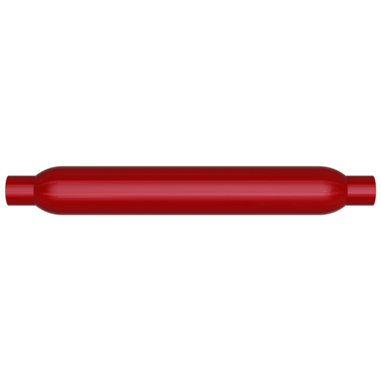 MagnaFlow Muffler Red Pack Series Glasspack 3in Rd 18in Body Length 2in/2in Inlet/Outlet