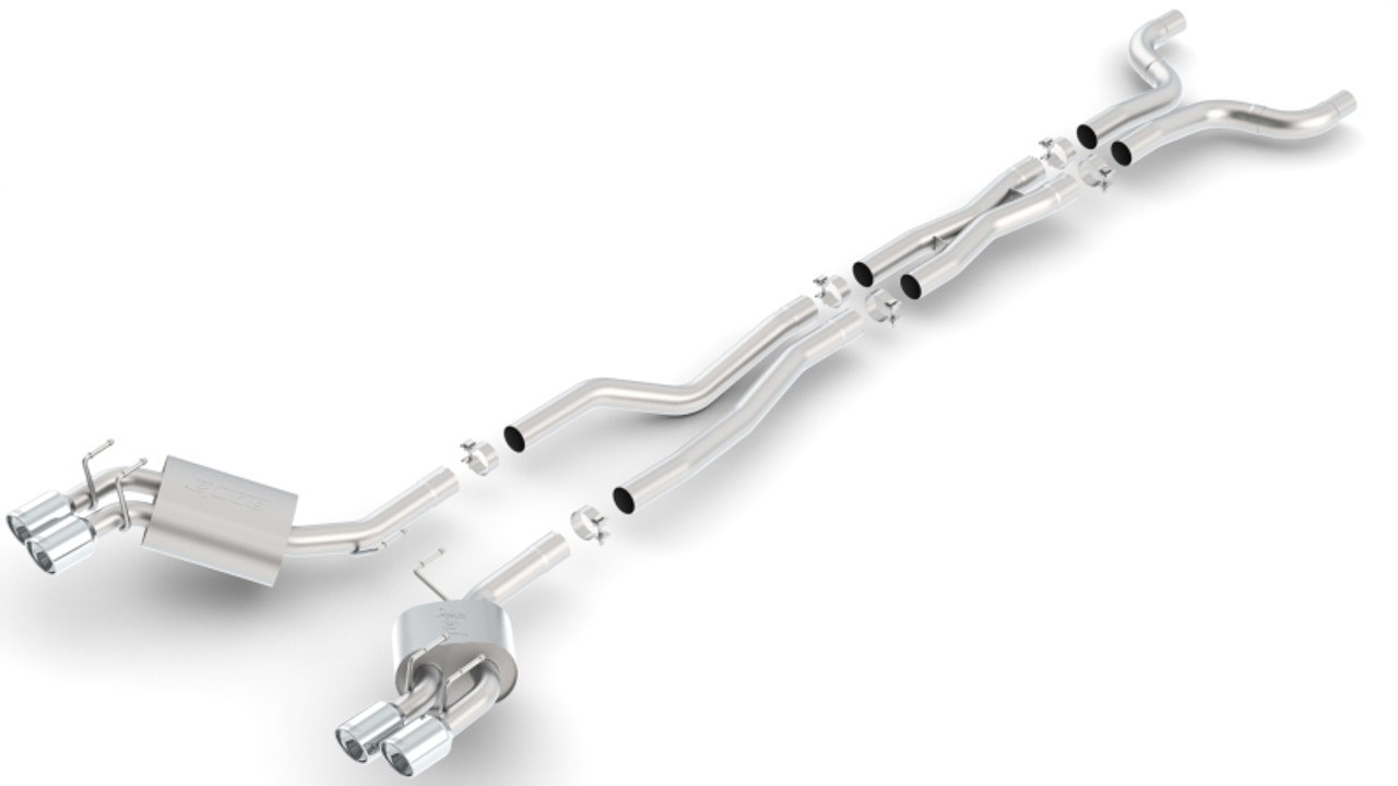 Borla 12-15 Chevy Camaro ZL1 Coupe 6.2L 8cyl S-Type SS/1LE C/B Exhaust Dual Mode,Quad Tip Exh.