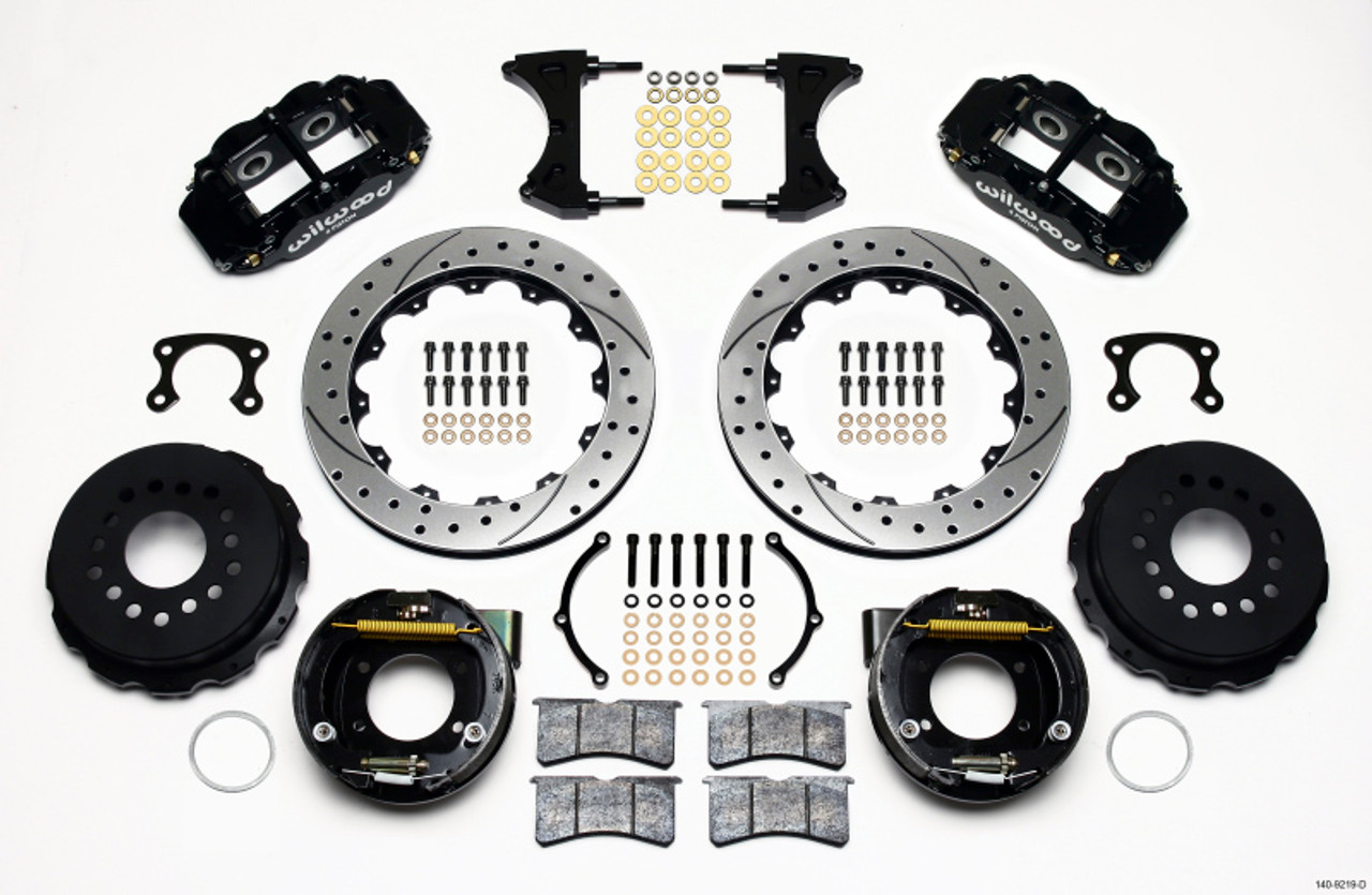 Wilwood Narrow Superlite 4R Rear P-Brk Kit 12.88in Drilled Big Ford New Style 2.50in Offset