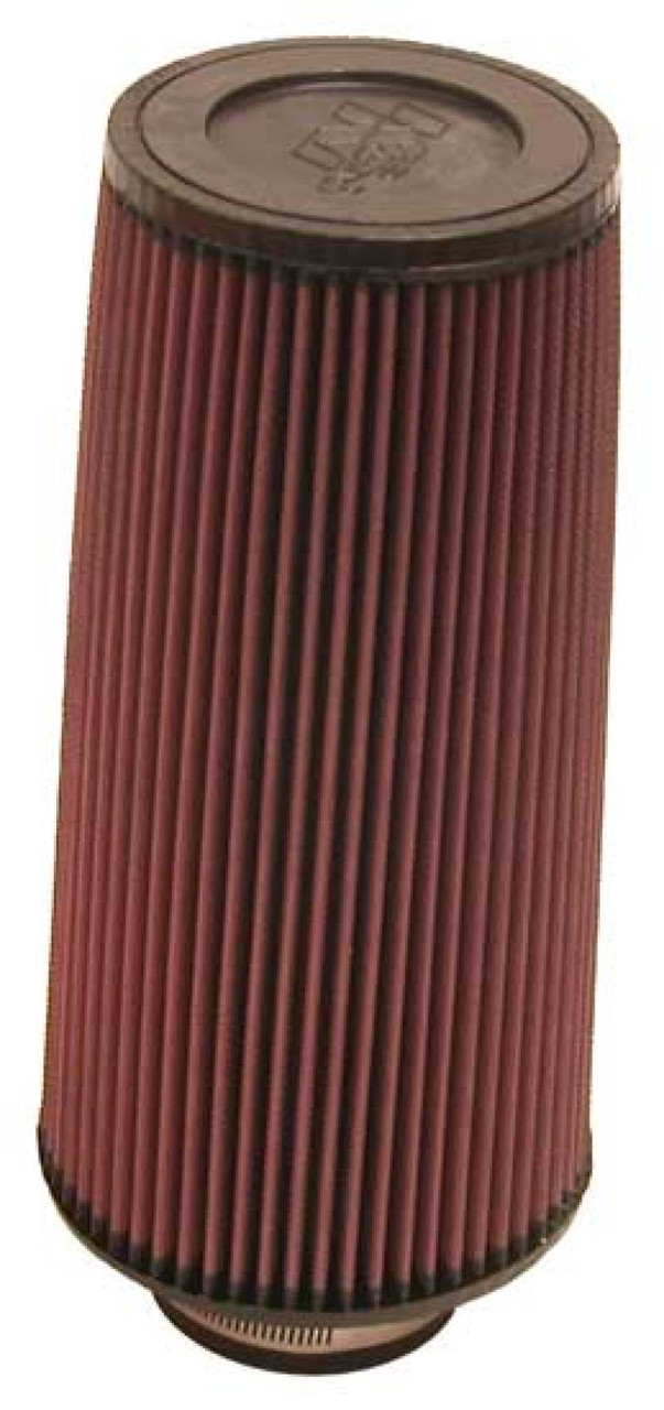 K&N Universal Rubber Round Tapered Filter 3in Flange ID / 6in Base OD / 4.625in Top OD / 12in Height
