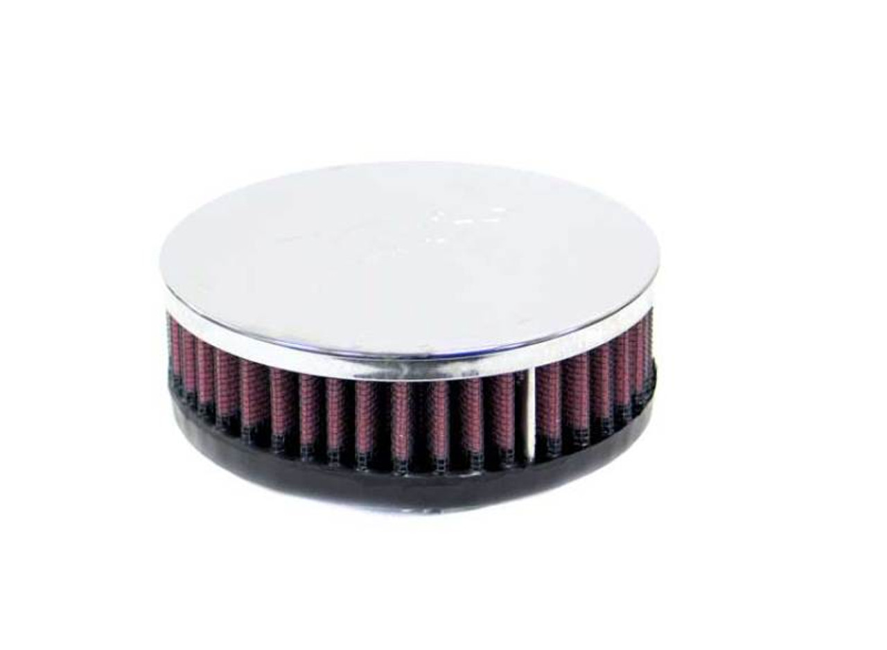 K&N Universal Chrome Filter - Round Straight 1.75in Flange ID / 4.5in OD / 1.5in Height