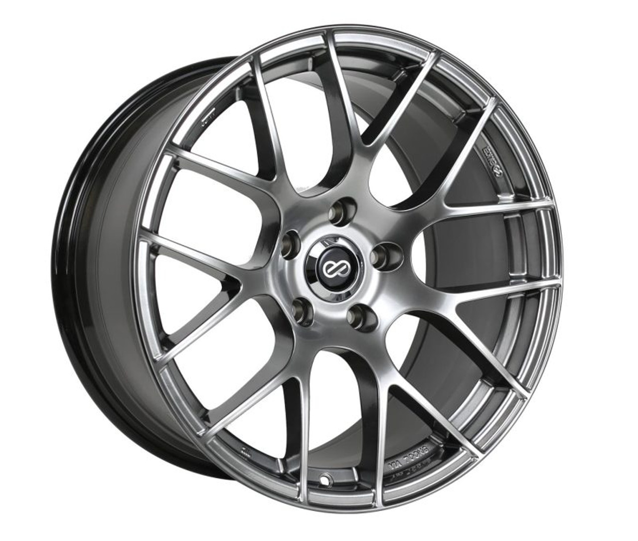 Enkei Raijin 19x8.5 38mm Offset 5x120 Bolt Pattern 72.6 Hub Bore Hyper Silver Wheel