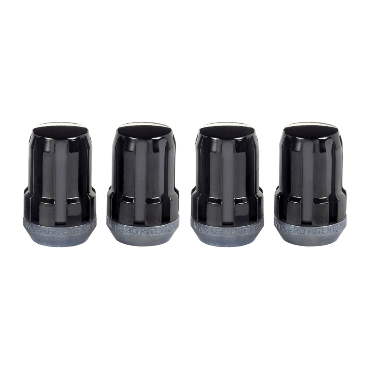McGard SplineDrive Lug Nut (Cone Seat) M12X1.25 / 1.24in. Length (4-Pack) - Black (Req. Tool)