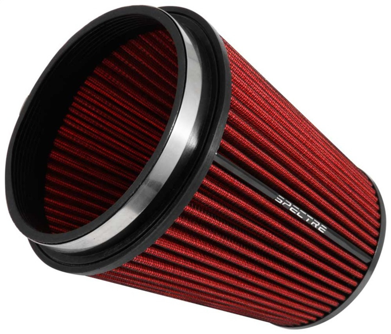 Spectre HPR Conical Air Filter 6in. Flange ID / 7.719in. Base OD / 8.5in. Tall - Red