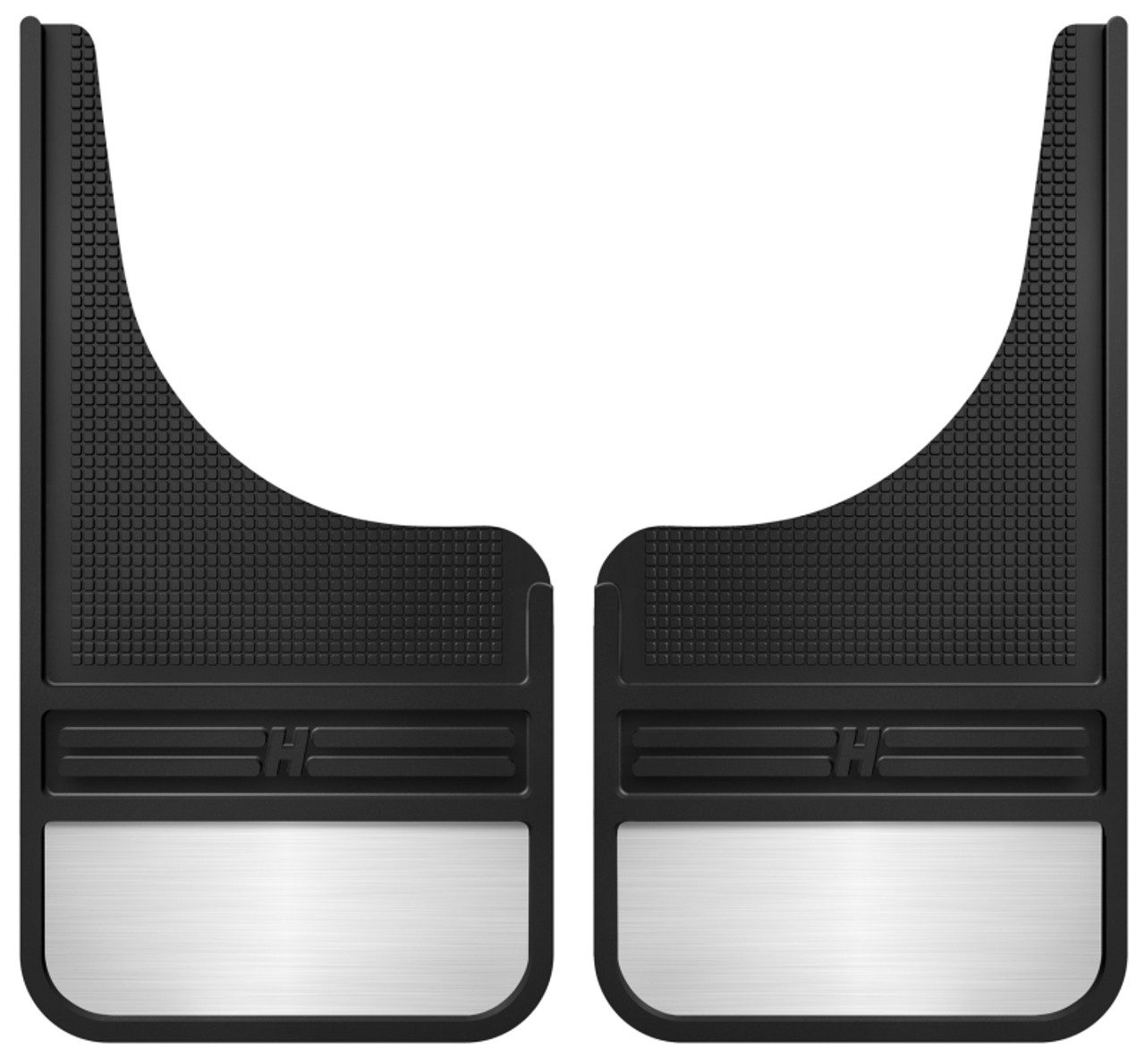 Husky Liners Universal 12in Wide Black Rubber Front Mud Flaps w/ Weight