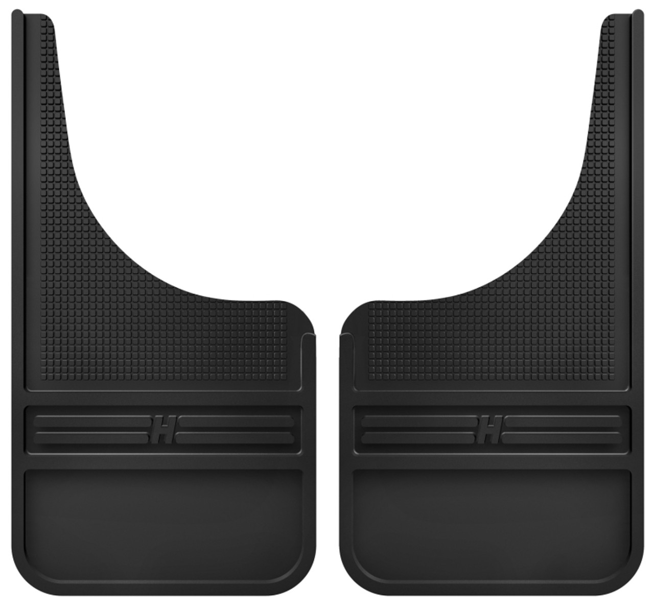 Husky Liners Universal 12in Wide Black Rubber Front Mud Flaps w/o Weight