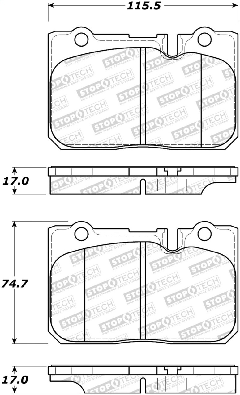 StopTech Street Brake Pads st308.06650