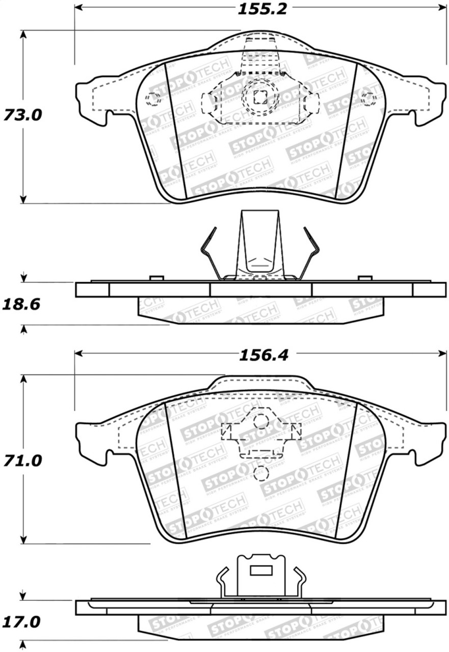 StopTech Street Brake Pads st308.09790