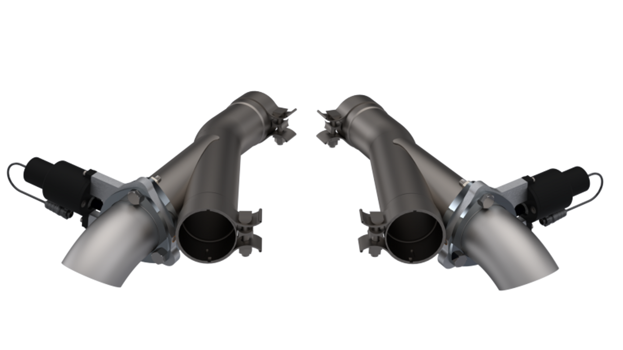 QTP 2018+ Jeep Grand Cherokee Trackhawk 2.75in 304SS Aggressor Cutout Dual Mid Pipes