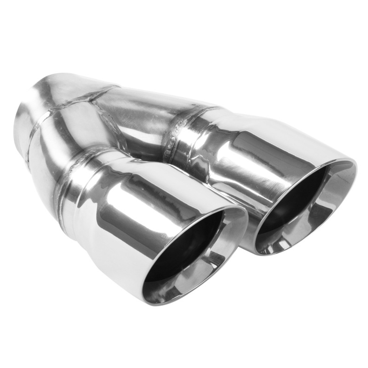 MagnaFlow Double Wall 3in Dual Round Polished Tip 2.25in Inlet mag35226