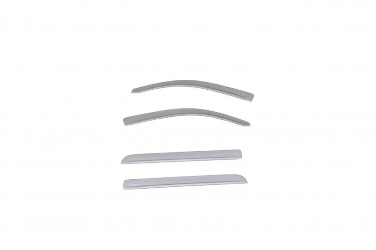 AVS 15-18 Chevy Silverado 1500 Crew Cab Low Profile Color Match Ventvisors 4pc - Silver Ice Metallic