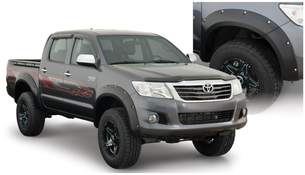 Bushwacker 11-13 Toyota Hilux Pocket Style Flares 4pc 59.8in Bed - Black