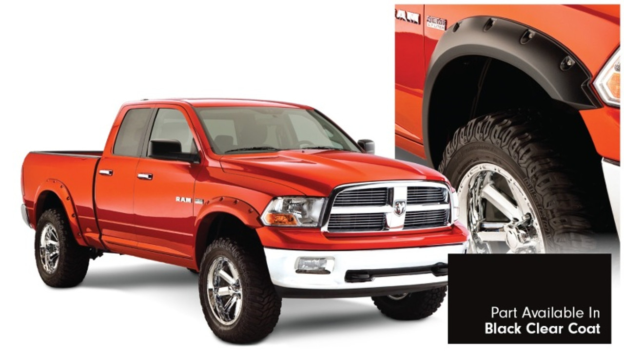 Bushwacker 16-18 Dodge Ram 1500 Fleetside Pocket Style Flares 4pc 67.4/76.3/96.3in Bed - Black CC