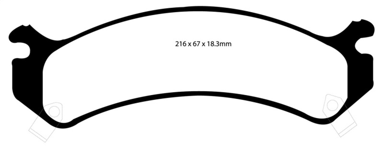EBC 02 Chevrolet Avalanche 8.1 (2500) Greenstuff Front Brake Pads