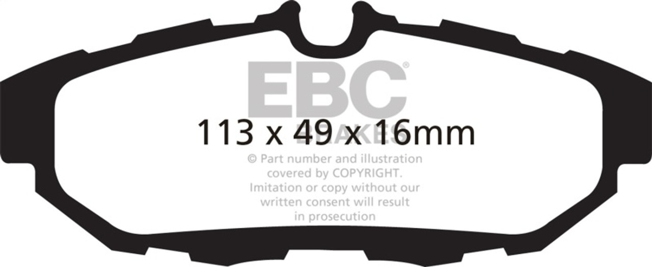 EBC 10-14 Ford Mustang 3.7 Redstuff Rear Brake Pads