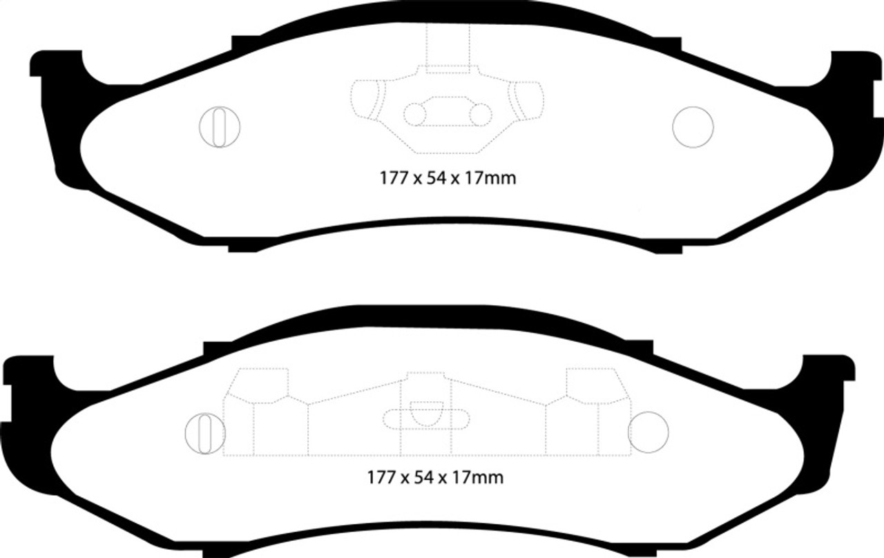 EBC 97-99 Jeep Cherokee 2.5 82mm High Rotors Greenstuff 7000 Front Brake Pads