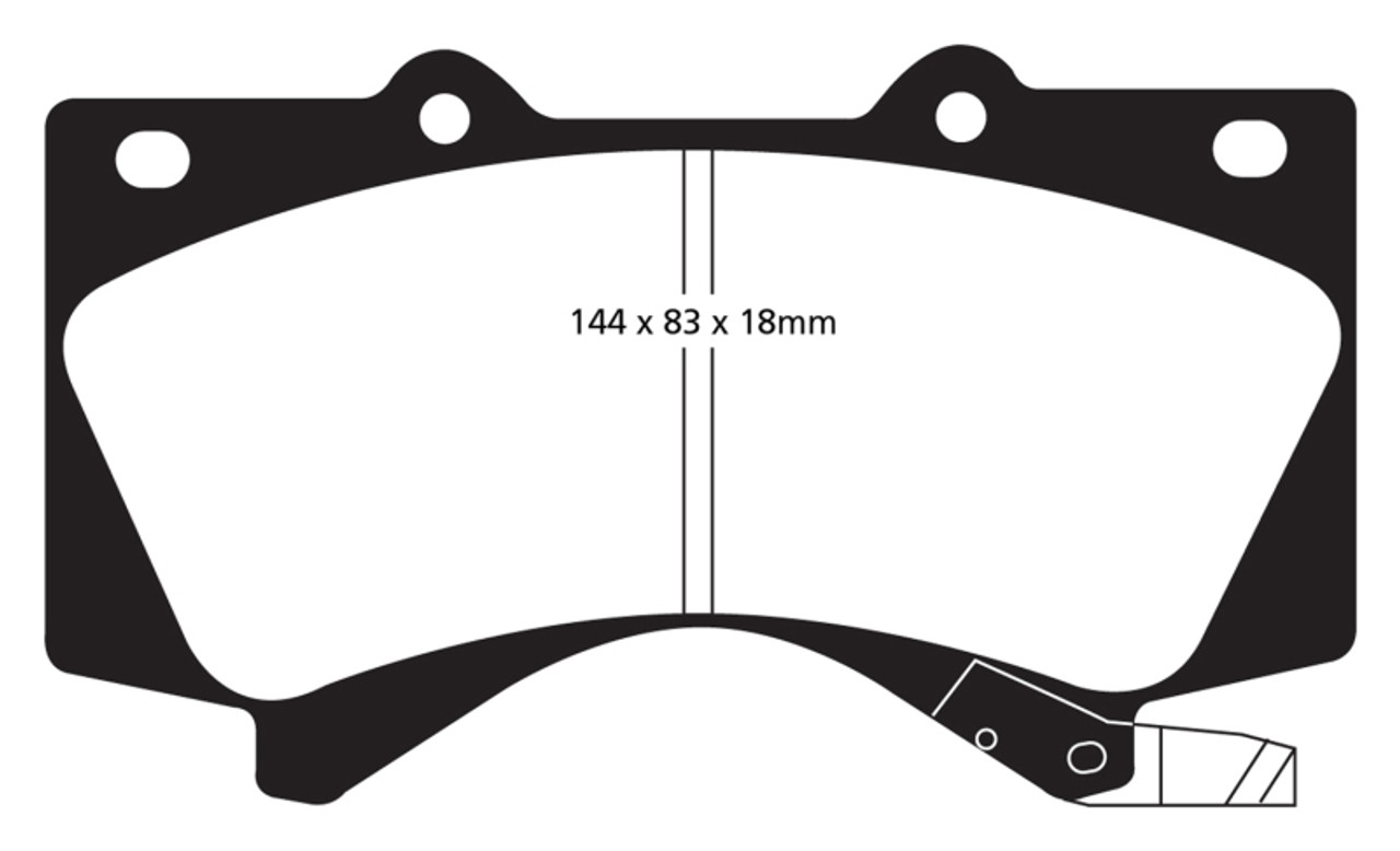 EBC 07+ Toyota Tundra 4.0 Redstuff Front Brake Pads