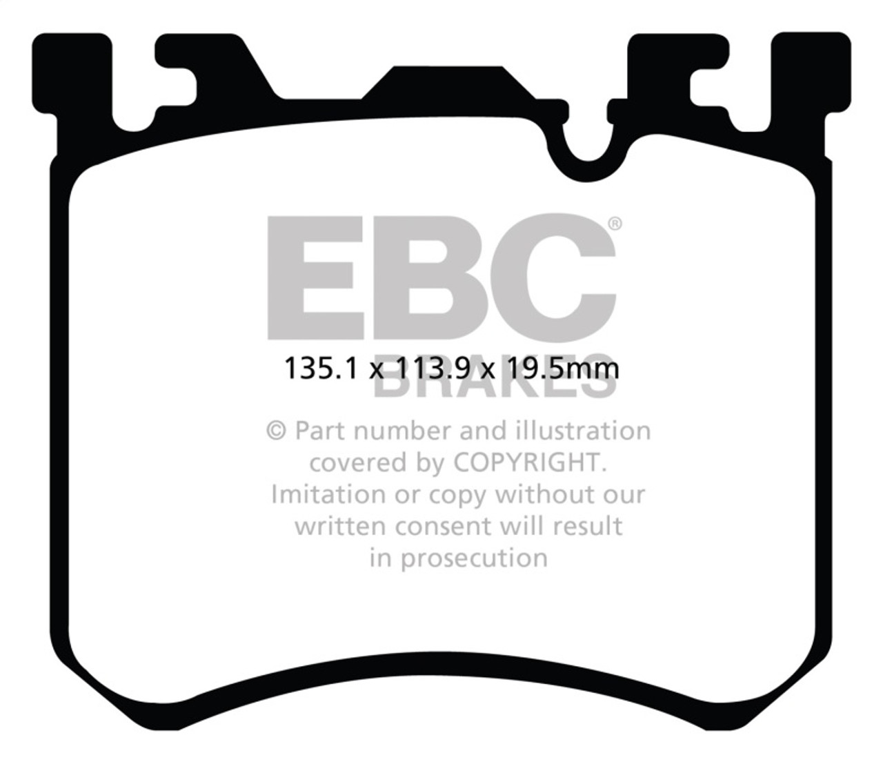 EBC 10-13 BMW X5M 4.4 Twin Turbo Redstuff Front Brake Pads