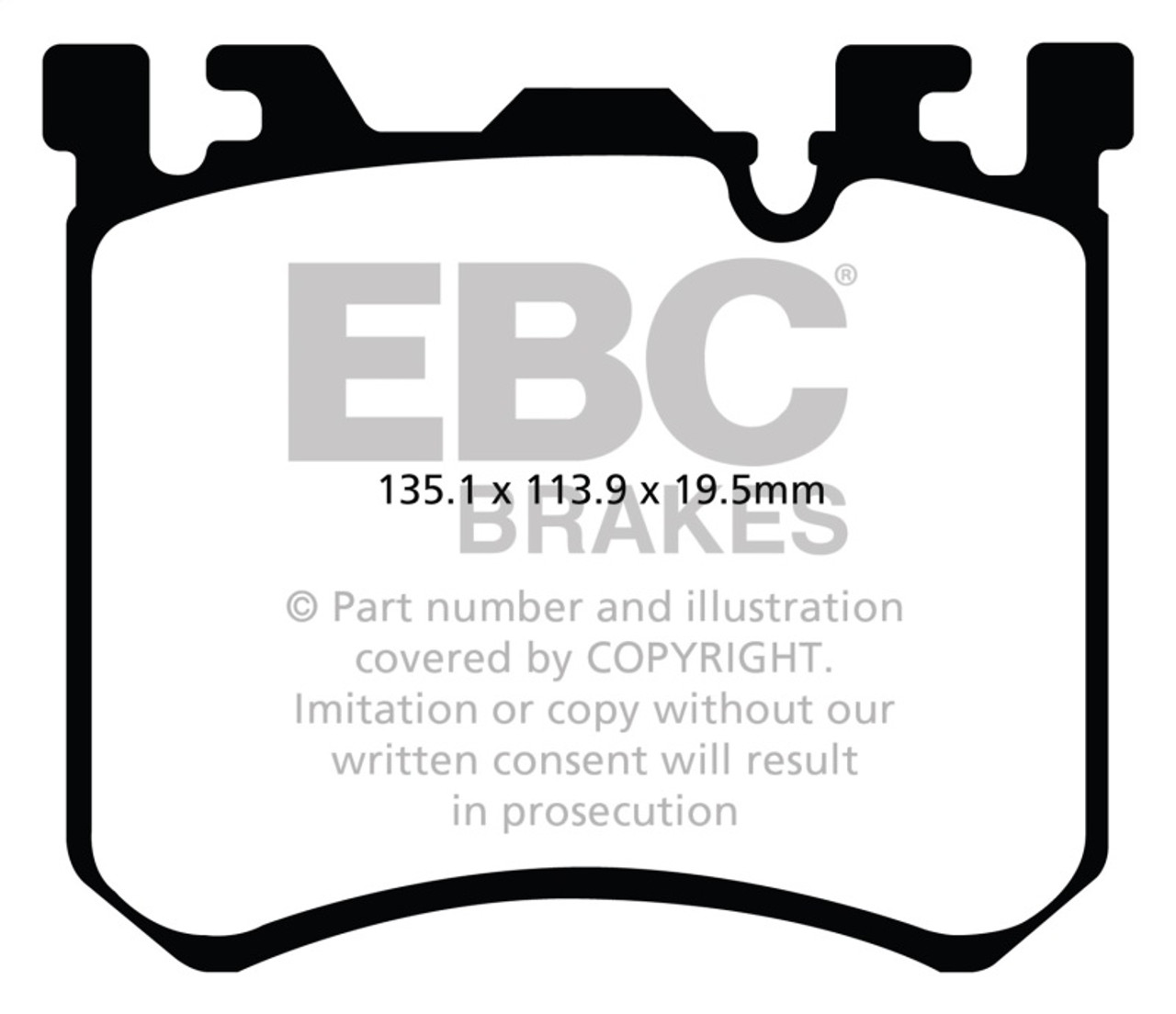 EBC 10+ BMW X5M 4.4 Twin Turbo Yellowstuff Front Brake Pads