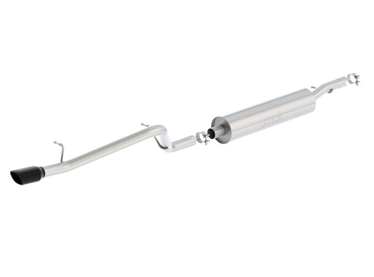 Borla 12-16 Jeep Wrangler V6 4WD Dirt Sport Cat-Back 2.5in Single Square Rolled Angle Cut Rear