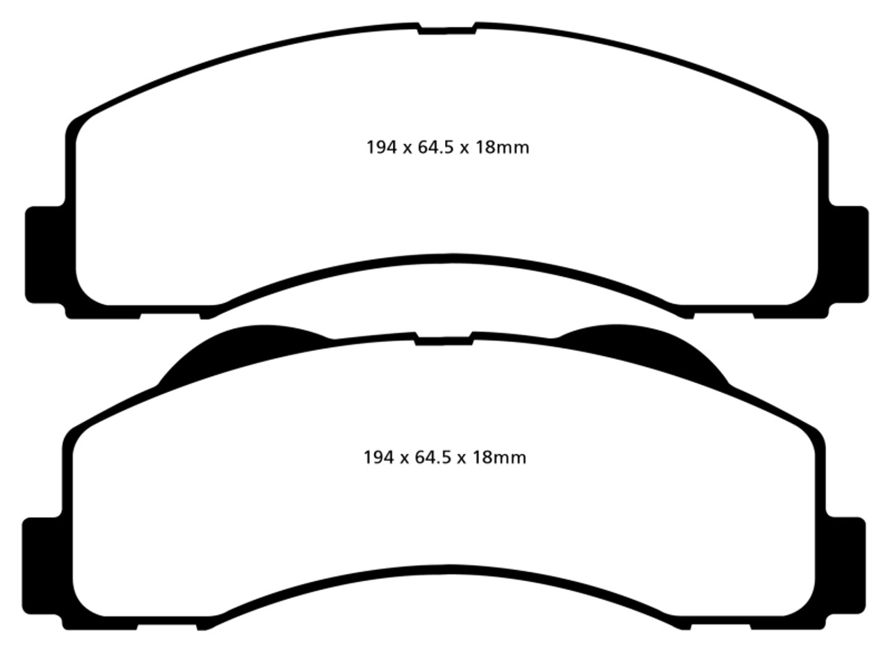 EBC 15+ Ford Expedition 3.5 Twin Turbo 2WD Yellowstuff Front Brake Pads