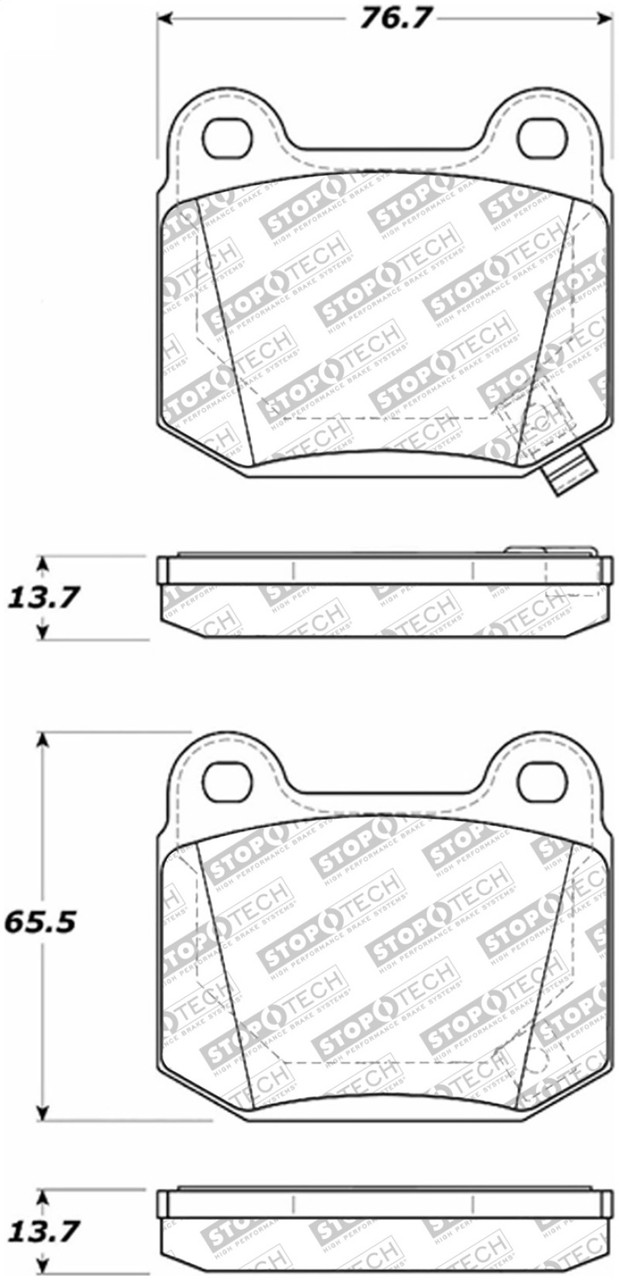 StopTech Street Select Brake Pads - Front
