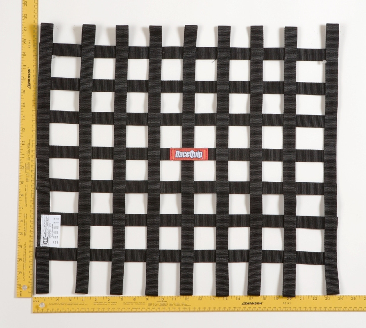 RaceQuip Black 21 X 24 SFI Ribbon Net