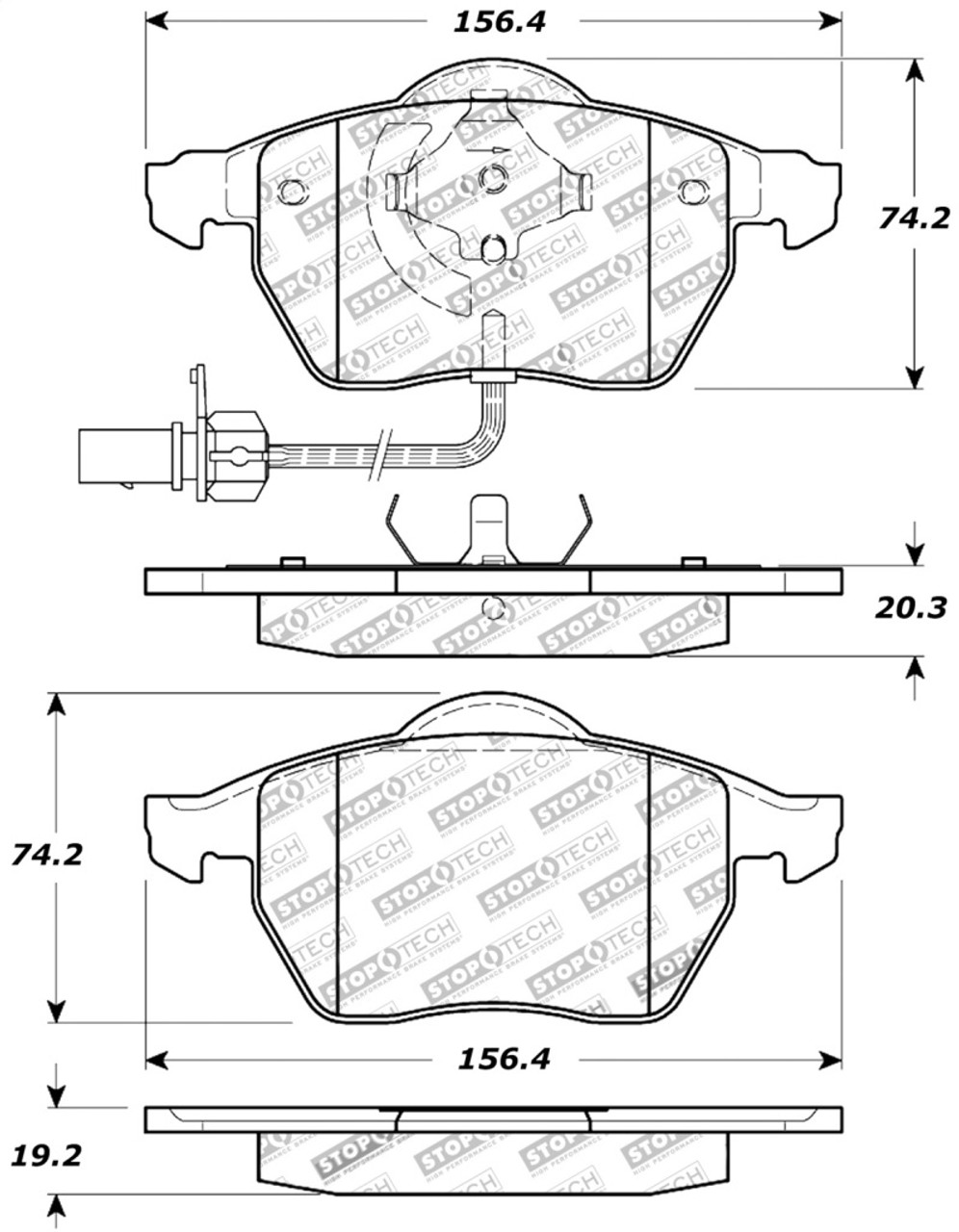 StopTech Performance Brake Pads sto309.08400