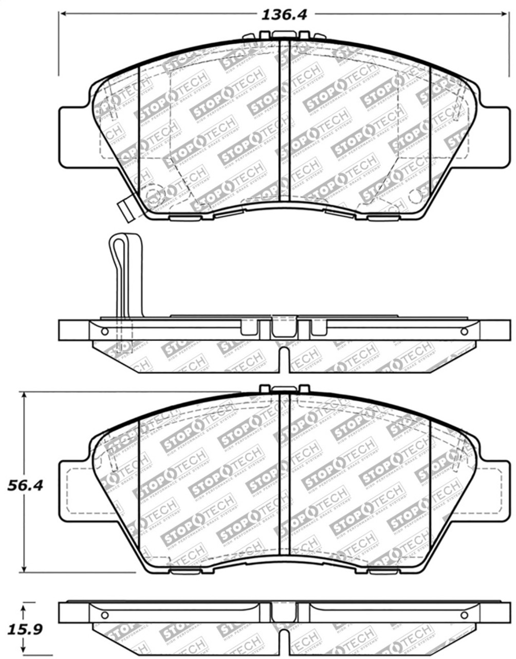 StopTech Street Select Brake Pads - Front sto305.13940
