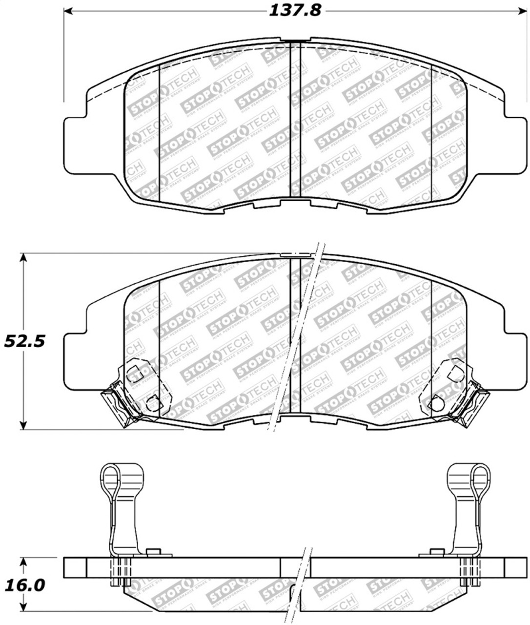 StopTech Street Select Brake Pads - Front/Rear sto305.07640