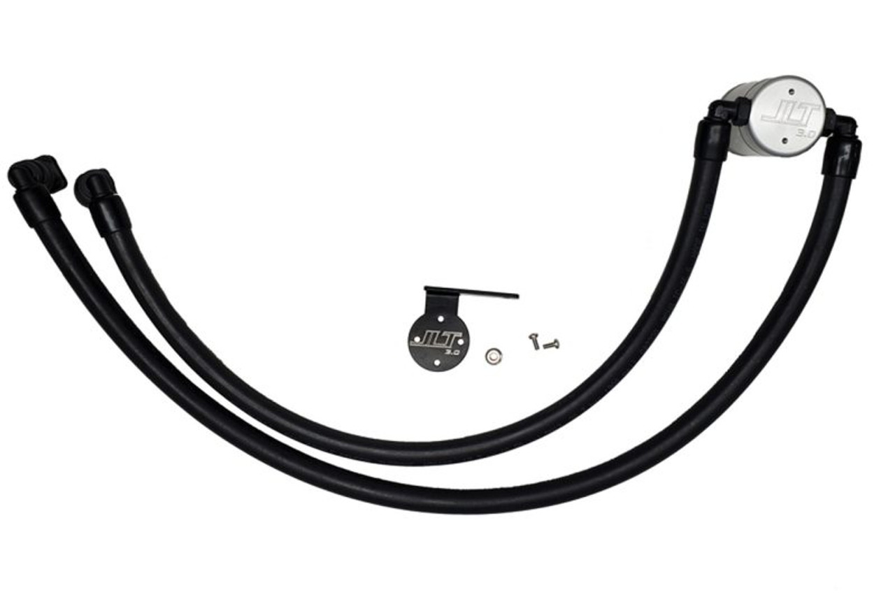JLT 17-20 Ford F-250 6.2L/7.3L Passenger Side Oil Separator 3.0 - Clear Anodized