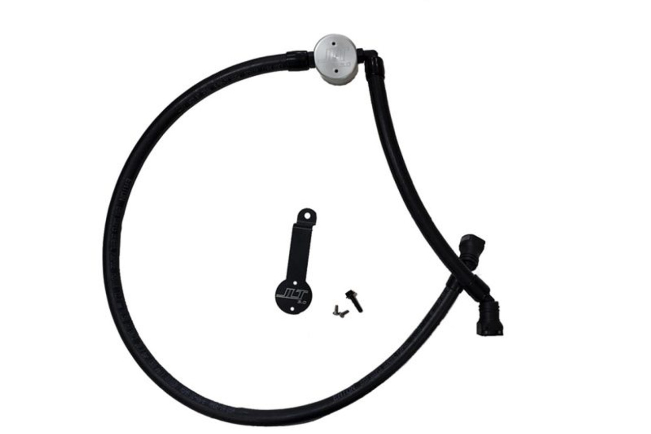 JLT 18-20 Jeep Wrangler JL 3.6L Driver Side Oil Separator 3.0 - Clear Anodized
